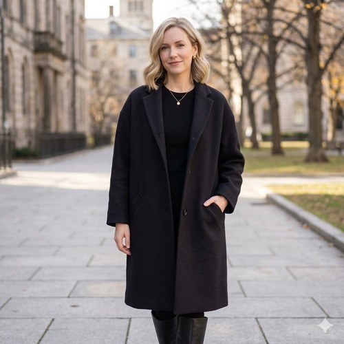 Cappotto donna everlane nero - everlane,