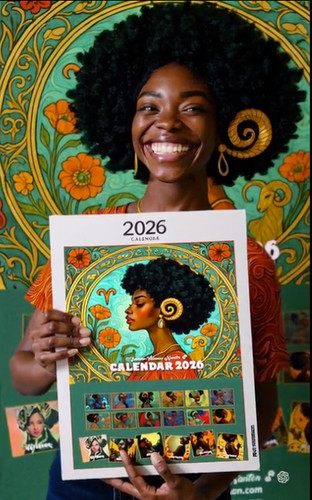 Calendario parete 2026 nero - calendario, da