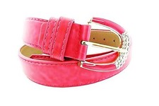 Cintura da donna fuxia per jeans Ecopelle fibbia con strass SYQ 139 I.20007