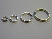 2 ANELLINI SALDATI IN ARGENTO 925 DI 9 MM SPESSORE DEL FILO 1 MM MADE IN ITALY 1