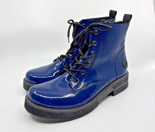 Rieker patent blue ankle - rieker,