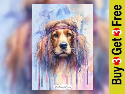 Ritratto cane boemo dipinto - boemo,