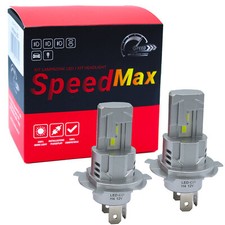 Coppia LED H4 H19 SpeedMax 6500K 12V Plug&Play Faro Parabola Uso OFFROAD +200%