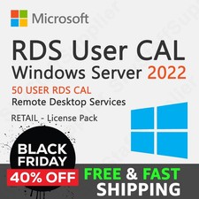 WINDOWS SERVER 2022 RDS [SERVIZI DESKTOP REMOTO] 50 USER CAL NUOVO SIGILLATO