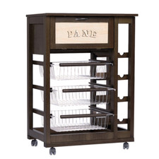Carrello da cucina portapane e
