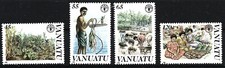 Vanuatu - Organizzazione Alimentare Set MNH 1988 Michel 802-805
