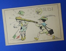 Cartolina Pubblicità Rebus Genova Ottico Lunardi Kodak VG 1919 Patriottica