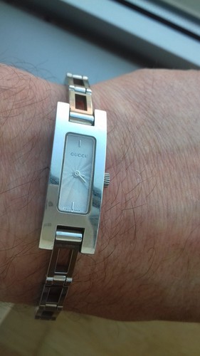 Gucci 3900l steel rectangolo - 3900l,