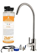 Sistema di Filtrazione Acqua Sottolavello  Filtro 2MF-AG Testa QL1  Rubinetto