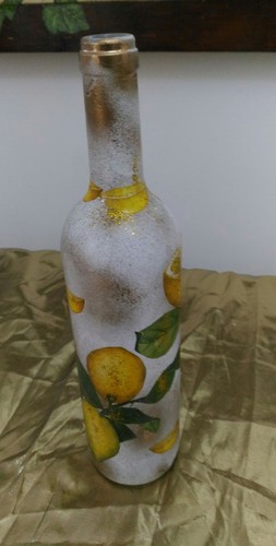 Bottiglia limoni decorata - , idea