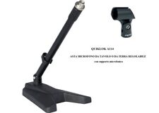 QUIKLOK A114BK ASTA PER MICROFONO BASE DA TAVOLO IN GHISA + SUPPORTO - GRANCASSA