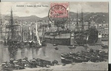 GENOVA - Veduta del Molo Vecchio - viaggiata  3.9.1908   -aav1299