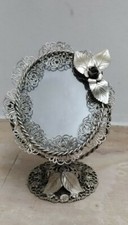 SPECCHIO DA TAVOLO IN PELTRO