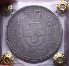 NL* SVIZZERA HELVETIA 5 FRANCHI ARGENTO 1923 BERNA BB Perizia Filisina M.