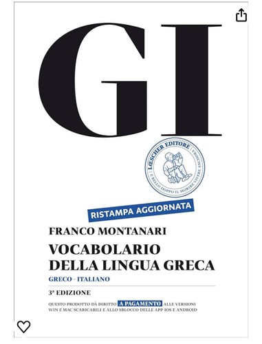 Dizionario greco franco - greco,