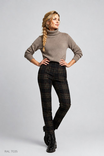 Pantaloni donna perla elastico - perla,