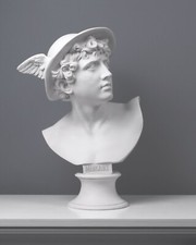 Scultura busto di mercurio -