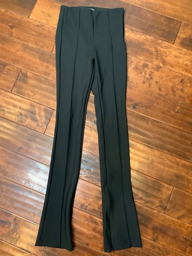 Zara black slim leg - black, pleated