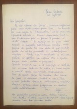 Lettera autografa di Mario Tozzi