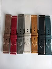 CINTURINO PELLE CUOIO VINTAGE RETRÒ CUCITURE IN ÉCRU MISURE A SCELTA 20 -22 -24