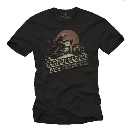 Vitage shirt moto - t-shirt, con