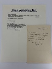 E M Forster lettera autografa