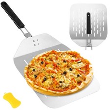 Zawaer Pala per Pizza Corta Forata Professionale Acciaio Inossidabile Sup