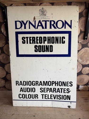Dynatron radiogram wooden sign - dynatron,