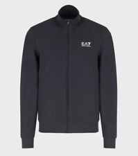 Felpa Uomo EA7 Emporio Armani Full Zip Cotone Garzato 8NPM01 1578 Blu