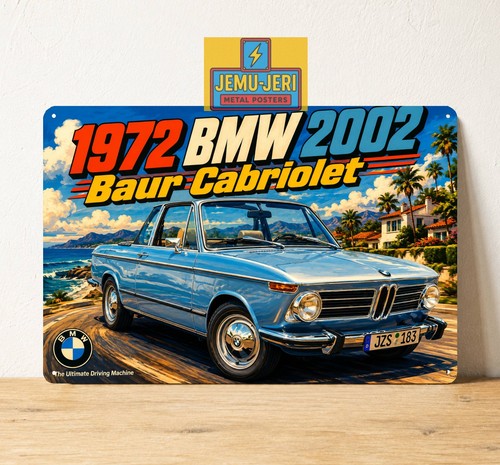 Poster insegna metallo auto - poster,
