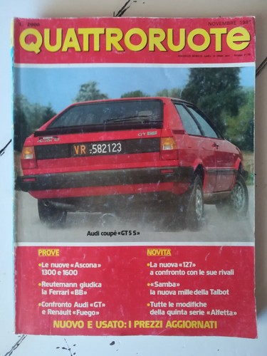 Quattroruote 313 novembre 1981 - 313,