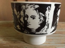 PIETRO ANNIGONI COPPA Tazza ROSSO ANTICO Porcellana D’arte Eva Sud 1970