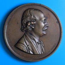 FIRENZE MEDAGLIA 1875 IN RICORDO DI UBALDINO PERUZZI BRONZO qSPL MEDAGLIE