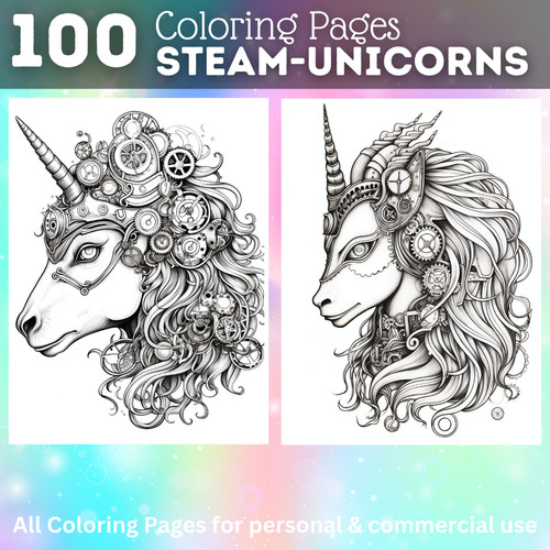 100 immagini colorare - 100, steam