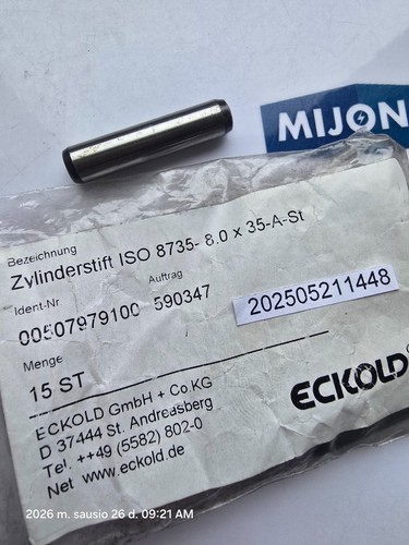 Eckold perno cilindro iso 8735 - perno,