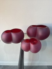 Normann Copenhagen, set vaso rosso cremisi piccolo medio grande