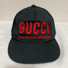 Cappello berretto baseball uomo GUCCI logo AUTUNNO INVERNO 2019 2020 nero rosso originale