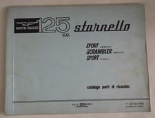 Moto Guzzi STORNELLO 125 Sport e Scrambler catalogo ricambi ORIGINALE 1967