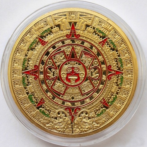Moneta azteca calendario - calendario, maya