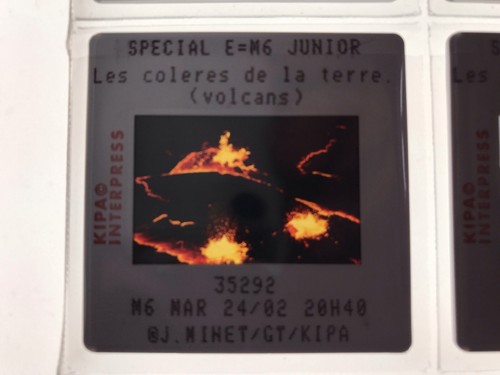 Volcan diapositive de - de, presse