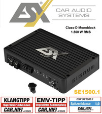ESX SE1500.1 Amplificatore Mono Digitale 1 Canale 1500 Watt RMS + Telecomando Basso
