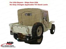 Soft top abitacolo + copriporta per Willys Jeep CJ2A-OD verde, nero