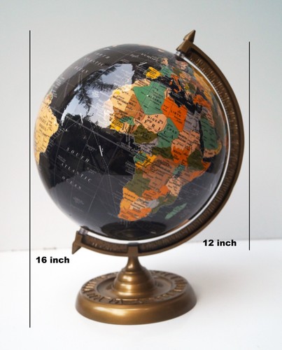 Mappamondo del mondo nero - mappamondo, 12"