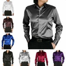 Camicia uomo raso seta manica