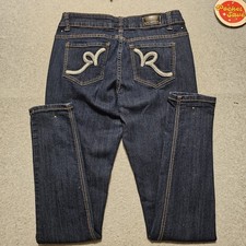 Jeans Rocawear Hannah gamba skinny taglia 9 tasche ricamate punto oro hip hop