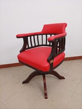 Poltrona Sedia Girevole Navy Furniture Tappezziere Nuova Modernariato Anni 30/40