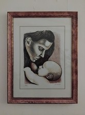 Luigi Guerricchio Allattamento Giovane madre con infante 1971