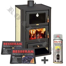 Termostufe Stufa A Legna Forno Boiler Acqua Calda Cucina Prity FG W15 14,4+5,4kw