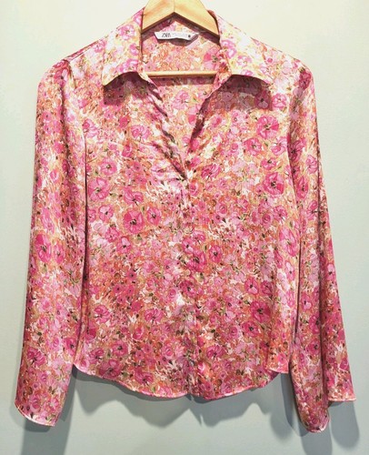 Camicia donna zara rosa raso - rosa,