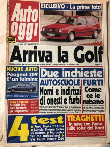 Rivista auto oggi - 1989, nr.